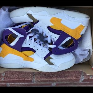Nike Huarache purple and gold size 12